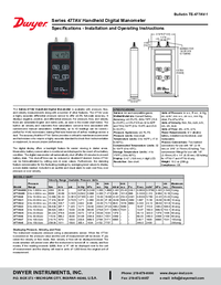 Thumbnail of document Manual - 477AV Handheld Digital Manometer